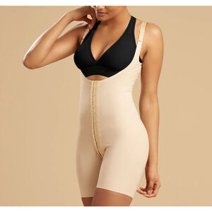 MARENA RECOVERY Post Surgery Adjustable Front Shorts Open Crotch Bodysuit XL